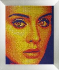 Adele Rubik Cube Art Mosaik