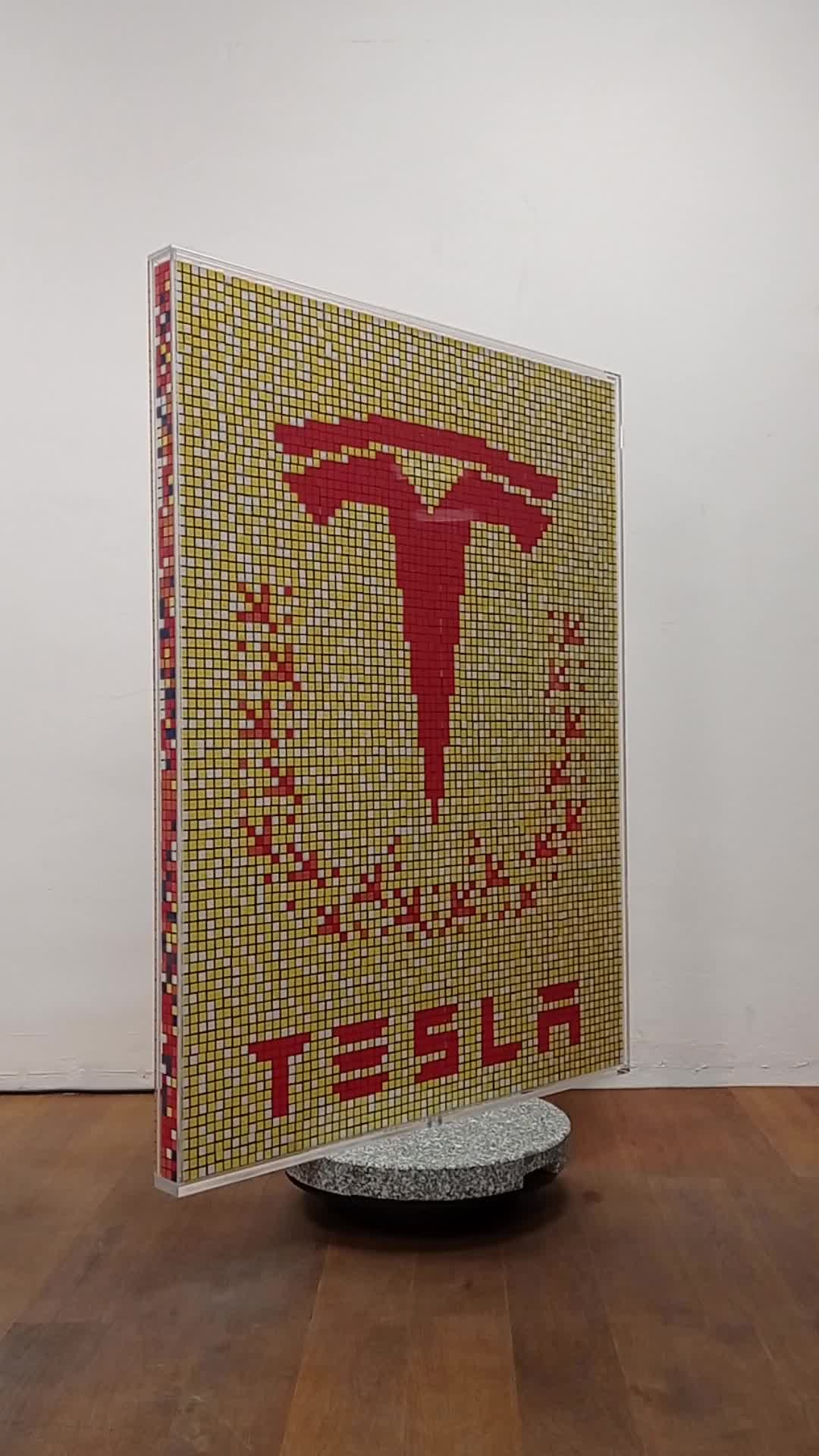 Video Elon Musk und Tesla Logo